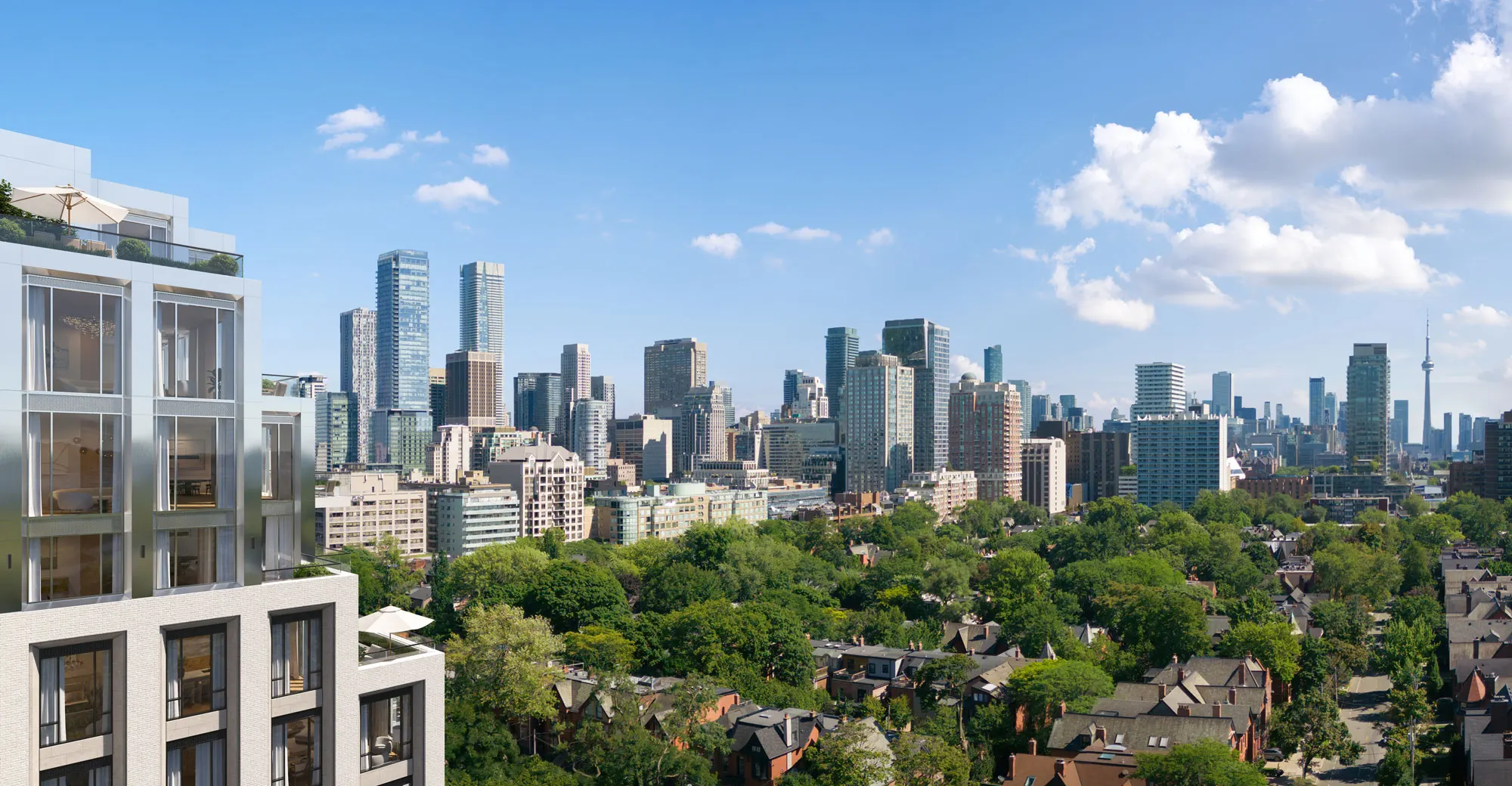 LOOKING SOUTHEAST OVER THE NEIGHBOURHOOD